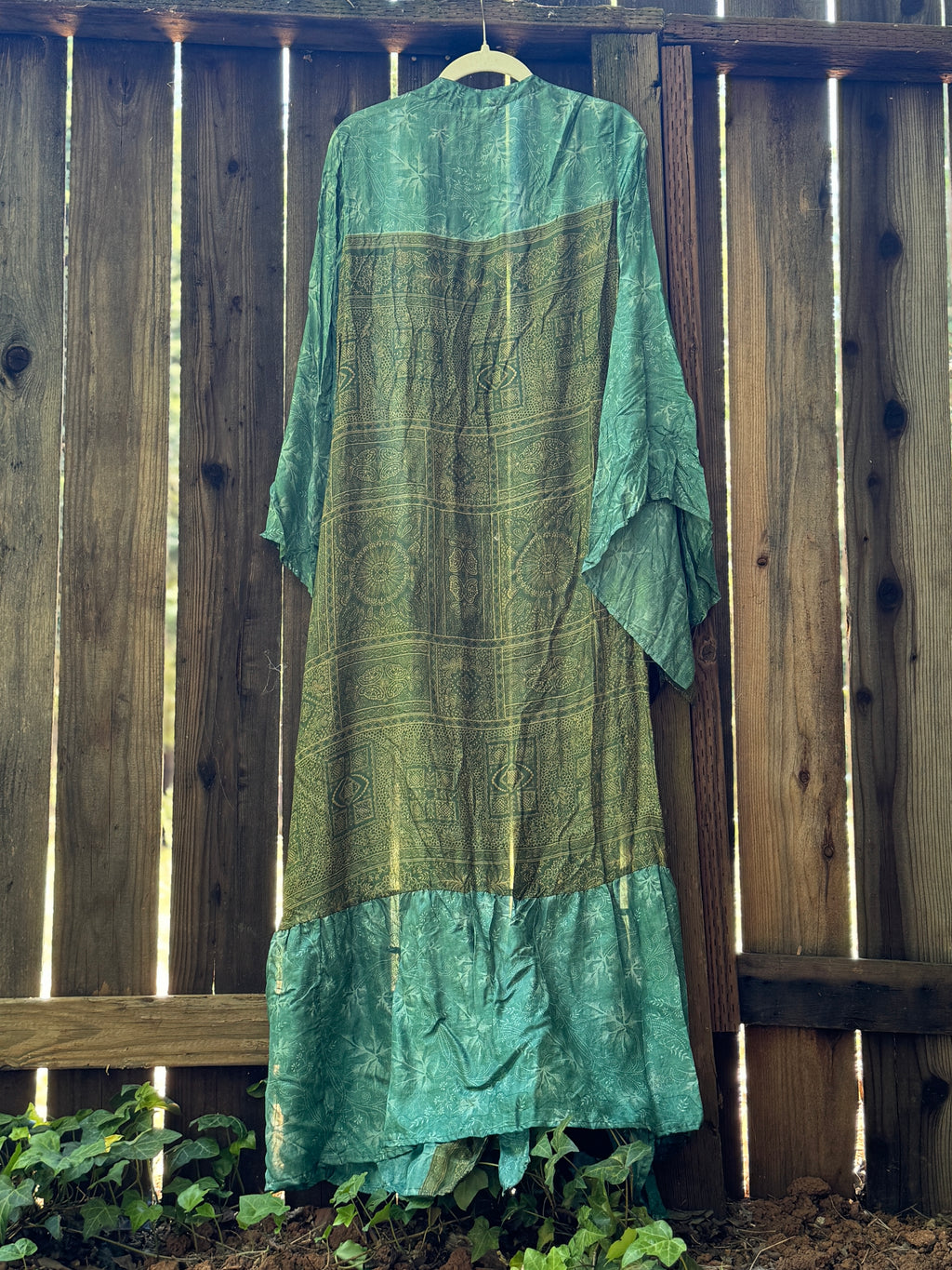 Femme Kimono Wrap Dress- Sea Mist - L