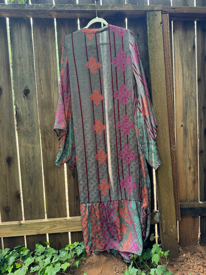 Femme Kimono Wrap Dress- Mystic Journey - L