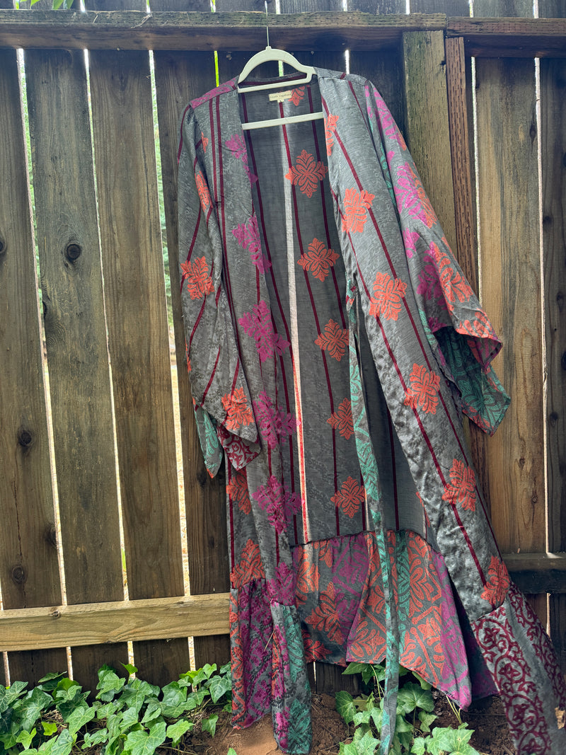 Femme Kimono Wrap Dress- Mystic Journey - L